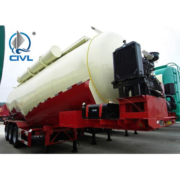 60M3 Polyurethane Painting Bulk Cement Transport Trailer With #50 #90 Fifth