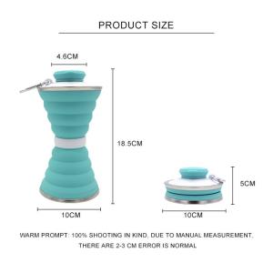 500Ml Silicone Expandable And Foldable Drinking Water Bottle