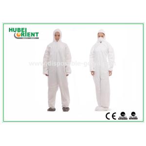 SMS Protective Disposable Waterproof Coverall With Hood And Shoe Cover