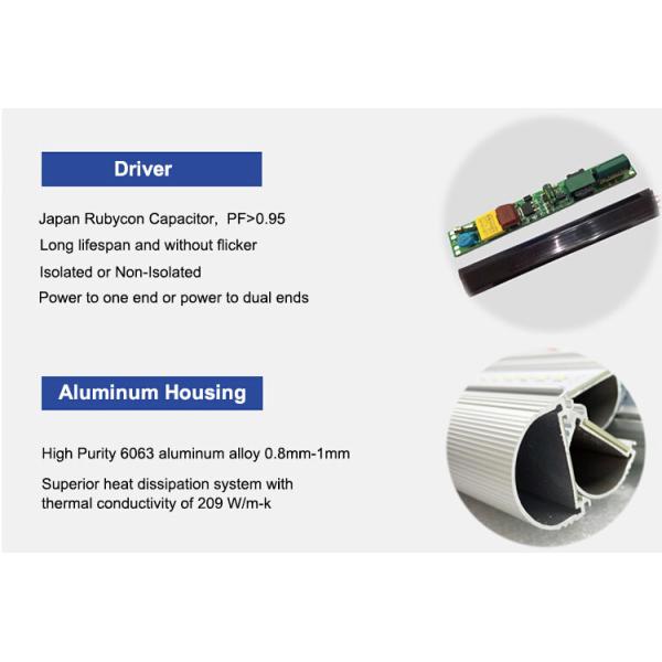 3500k 6500k 22w 120lm / W 4 Feet T8 Led Light Tubes 2500lm Flux