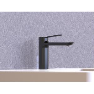 Single Lever Black Chrome Bathroom Tap Without Pull Rod