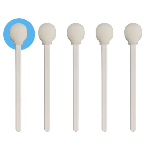 Round Head Sponge Q Tips Medical Foam Swab White PP Stick