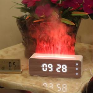 UVC Ultraviolet Sterilization Flame Humidifier With Clock Touch-Sensitive