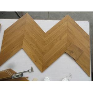 Matt Engineered Oak Chevron Flooring Brown Stain Selected Grade