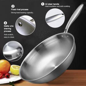 Honeycomb Kitchen Frying Pan Nonstick Hybrid Stainless Steel Frying Pan