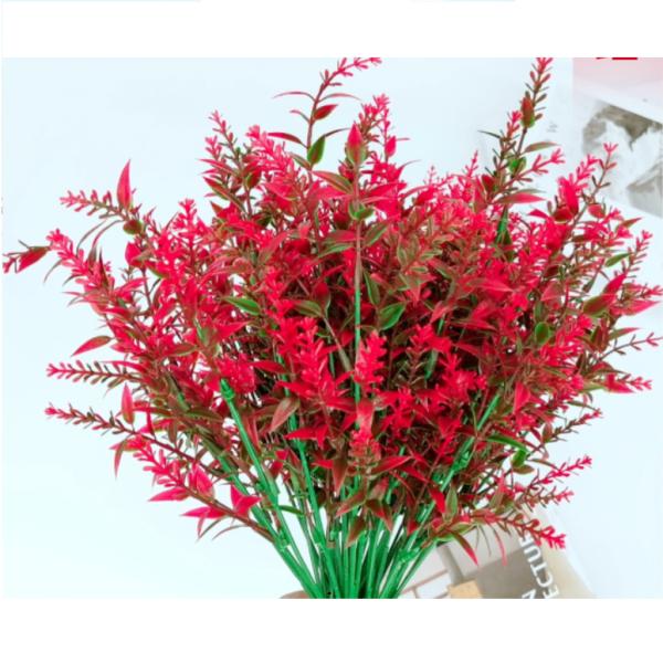34cm Length Artificial Lavender Flower 7 Forks With Iron Wire