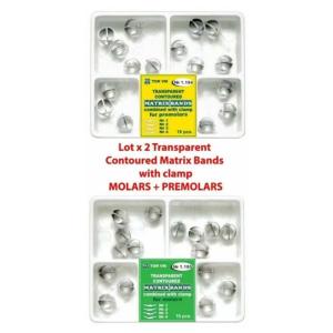 Class II Dental Kit of Metal Matrices for molars Combined with Clamp Universal