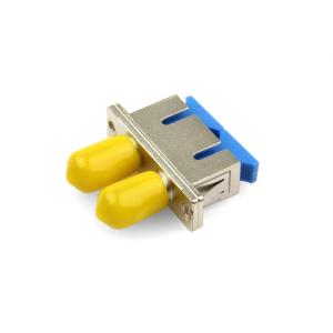 Metal FTTX Duplex Hybrid SC ST Adapter