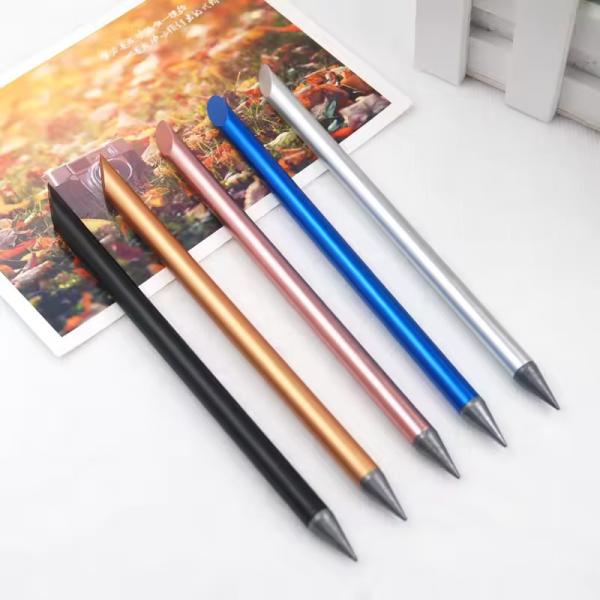 Buy Metal Creative Pencil Erasable Sketch Writing Endless Pen Eternal Pencil at wholesale prices