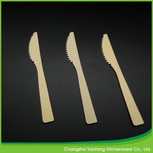 Biodegradable Eco Friendly 170mm Disposable Bamboo Knives ,Forks Spoons