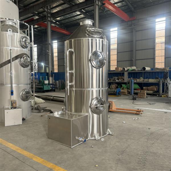 Industrial Waste Gas Treatment Equipment Stainless Steel Mist Acid Fume Scrubber PP Spray Tower