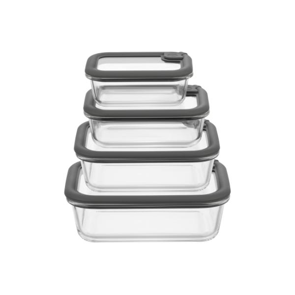 Borosilicate Glass Food Container with Vented Glass Lid