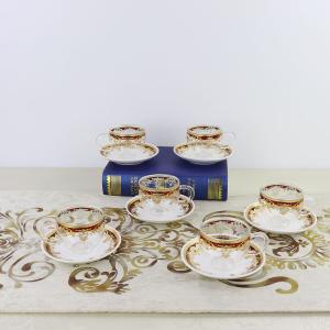 OEM 100ml Glass Cup And Saucer Retro Tree Glass Teacup