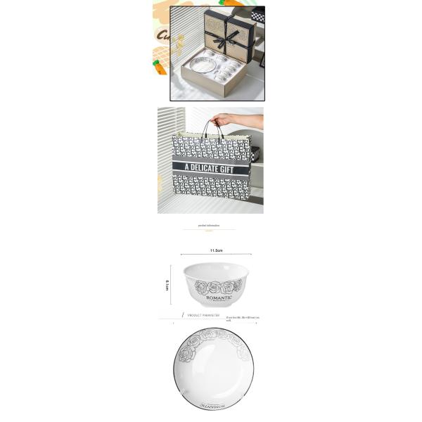 Dinnerware Sets Exquisite Smooth Stoneware Tableware with Customized Bowls and Plates