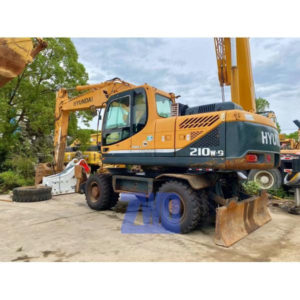 Second Hand Korean Original HYUNDAI 210W-9 Wheeled Excavator 21Ton Heavy Duty Construction Equipment