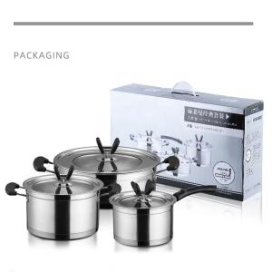 Amazon Multifunctional Kitchen Cookware Silver Cooking Pot Set Stainless Steel