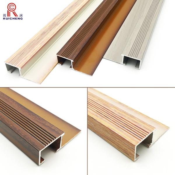 Buy Extruded Aluminum Metal Stair Nosing Safety Stair Straight Angles at wholesale prices