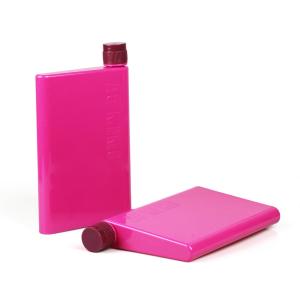 LFGB 600ml Flat Plastic Water Bottle Memo BPA Free