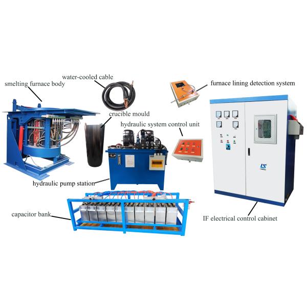 Buy 2T 2000kg Copper Scrap Melting Furnace Induction Furnace Industrial Machine at wholesale prices
