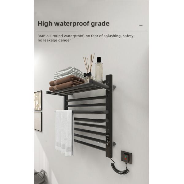 Electric Heated Space Aluminum Bathroom Towel Warmer and Drying Rack for Modern Design