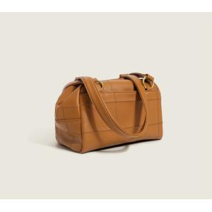 28cm 16cm PU Shoulder Bag Embroidery Thread Checkered Shoulder Bag