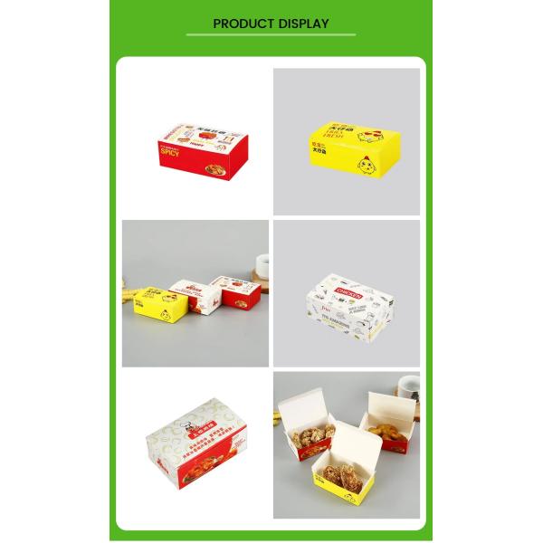 Disposable Rigid Fried Chicken Boxes Kraft Sandwich Box For Take Away Food Packaging
