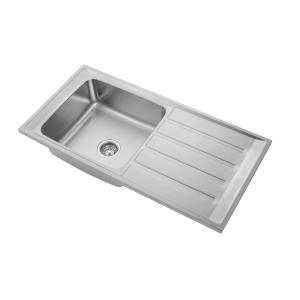 10050R Square Bowl Kitchen Sink With Drainboard 100x50cm