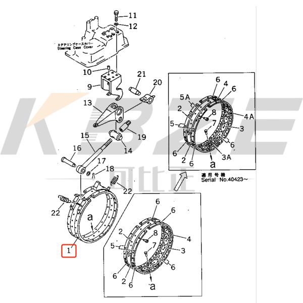 113-33-43111 KOMATSU 113-33-43112 113-33-31110 BRAKE BAND ASSY FORD31P, D31PL, D31PLL, D31Q, D31S DOZER