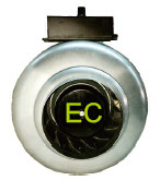 Buy 4"EC  In-Line Centrifugal  Fan Hydroponics  Sheet Steel Ceiling Wall Mount at wholesale prices