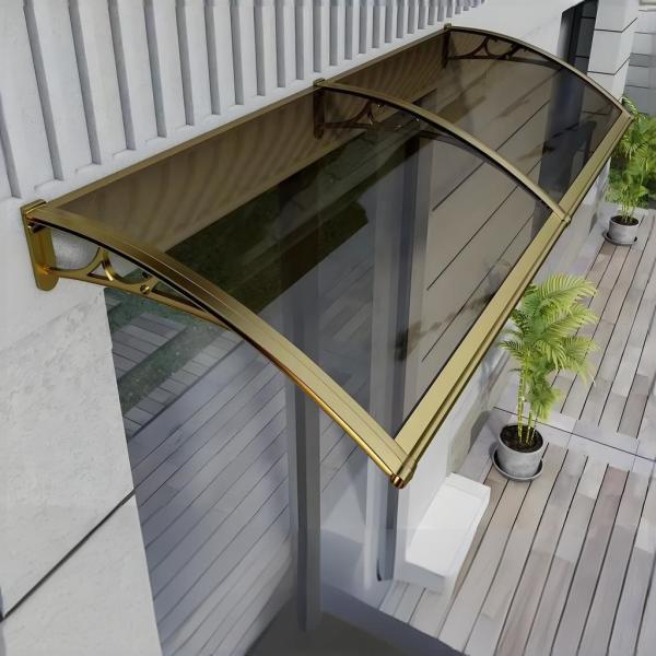 Modern Adjustable DIY Aluminum Bracket PC Sheet Canopy Rain And Sunshine