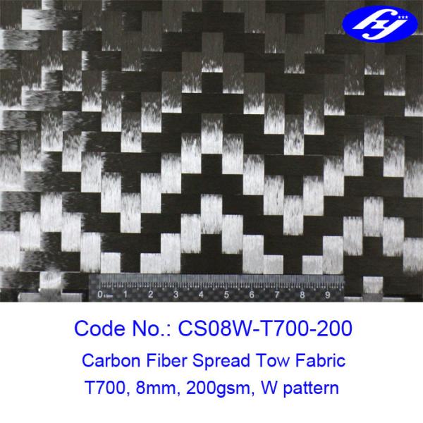 Buy Jacquard W Pattern 200gsm Spread Tow Carbon Fabric at wholesale prices