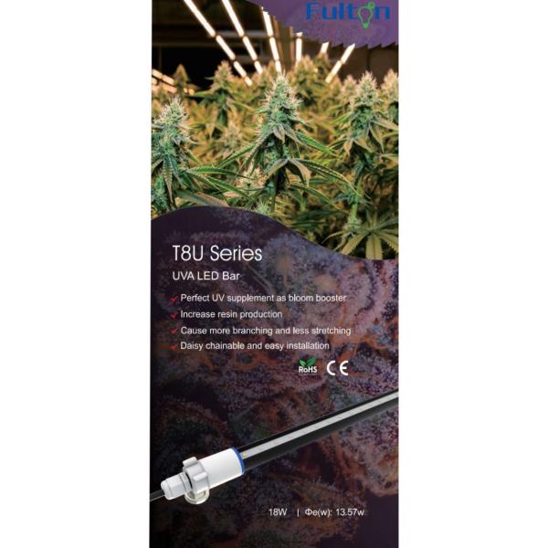 Water Proof T8U LED Tube Grow Light UV Supplement Daisy Chainable