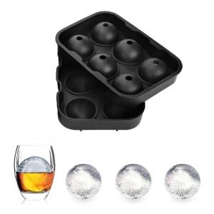 Effortlessly Make Whiskey Round Balls with Reusable Silicone Ice Cube Tray