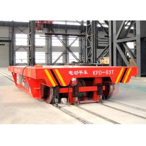 63t Industry Material Handling Trolley , Steel Plate Electric Die Cart