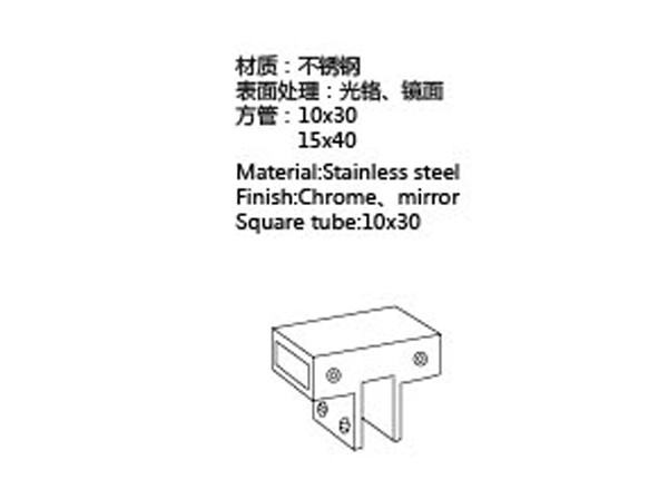 Anti Rust Stainless Steel Glass Clamps , Elegant Outlook Frameless Glass Fittings