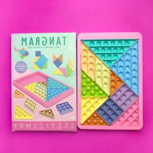 Unisex Kids Early Learning Educational Toys Bubble Fidget Toys Tangram Puzzle