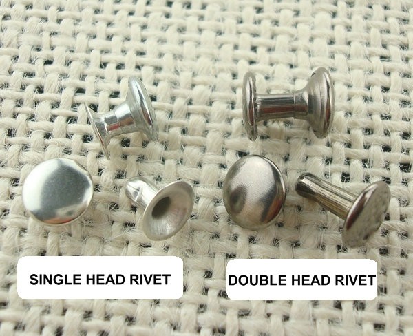 double single cap head metal decorative rivets for shoes bag clothing