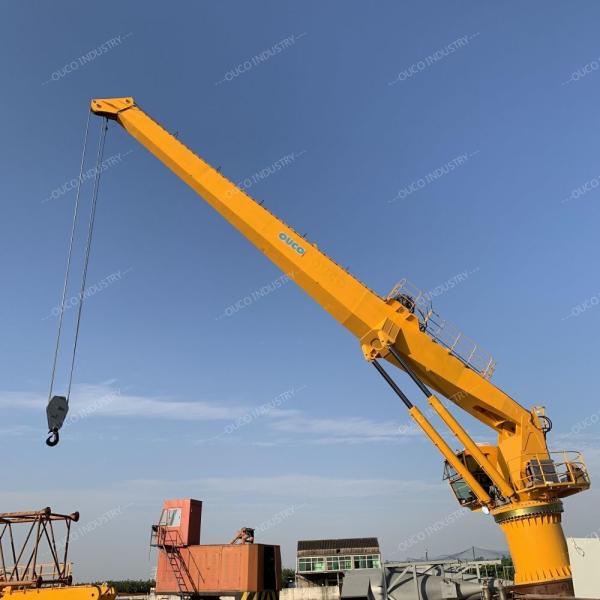 Buy 25T Hydraulic Stiff Boom Marine Crane High Efficiency Electric For Heavy Duty at wholesale prices