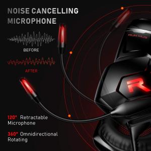 LED Light Noise Cancelling 50mm Runmus K11 Gaming Headset