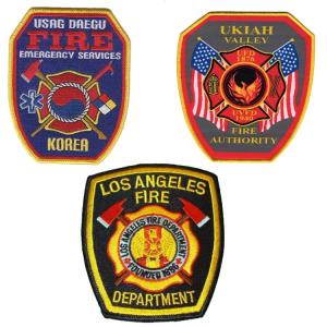 OEM 3D Fabric Chicago Fire Department Patches Iron On Backing
