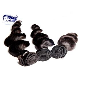 Free Shedding Human Brazilian Hair Extensions Natural Double / Strong Weft