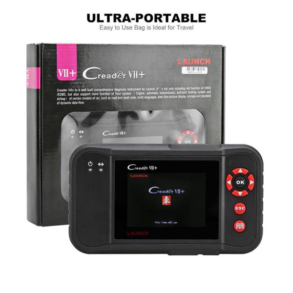 LAUNCH OBD 2 auto diagnostic scanner Creader VII+ OBD2 car code reader tool supports 4 system of ENG ABS AT SRS for 30 b