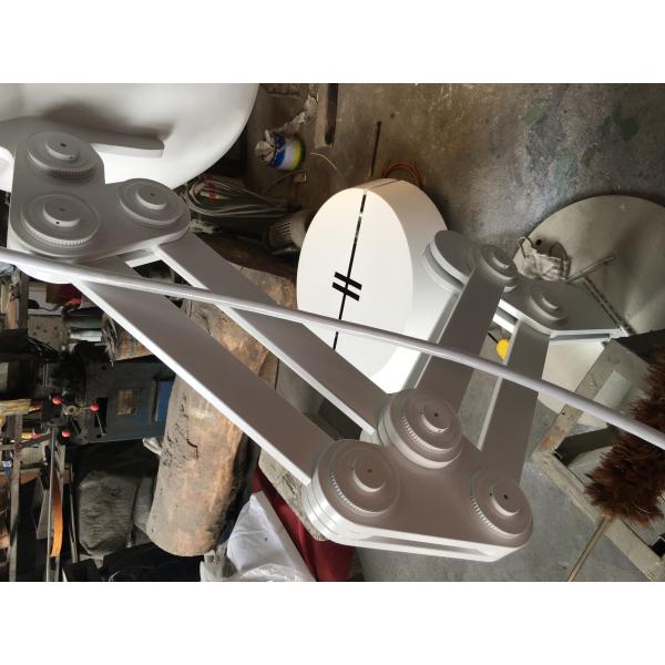 White Lamp Paint Unique Metal Wall Sculptures , Handicraft Works Welded Metal Sculpture