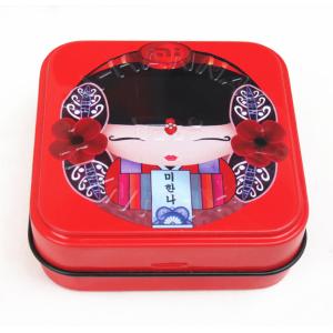 Customized Square empty cosmetic containers With Special Hinge Lid