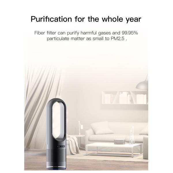 Multi 3 in1 Floor Standing Smart Air Purifier Cool Hot Bladeless Tower Fan Fan For Home