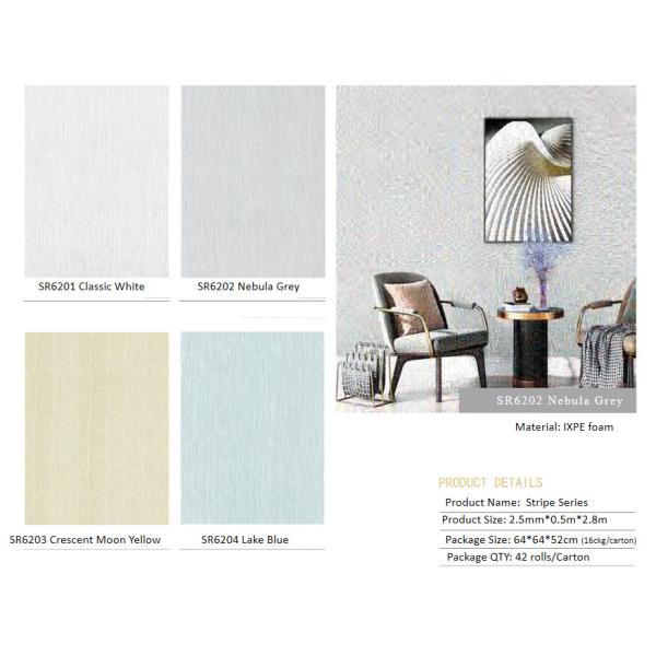 Stripe Series Sound Insulation Foam Wall Covering Peel And Stick For Living Room