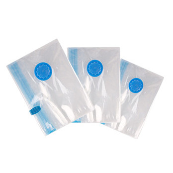 Transparent Vacuum Seal Bag for Food / Apparel / Quilt Storage With Zipper And Valve