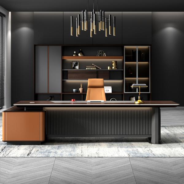 Buy Factory Custom Modern Design L Shape Director Manger Ceo Boss Desk Executive Office Desk Furniture Set at wholesale prices
