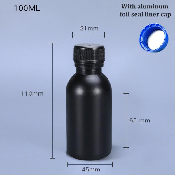Small Mouth Plastic HDPE High Density Polyethylene Bottles For Syrup Packaging