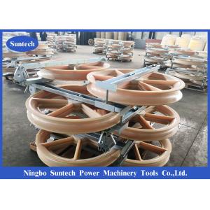 Transmission Line Bundled Triple Conductor Pulley Block 660mm With Cast Steel